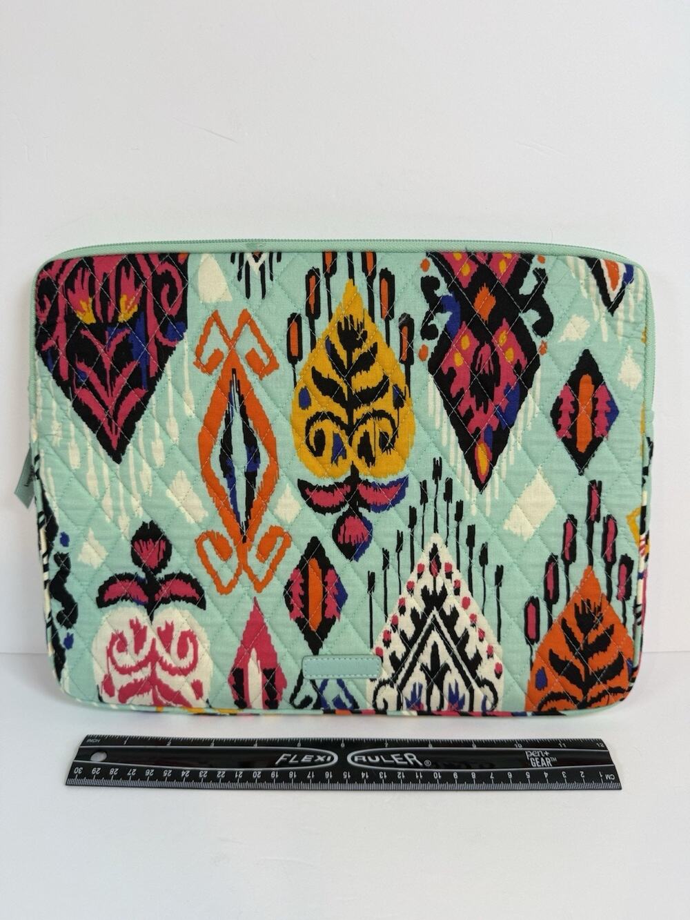 Vera Bradley Aztec Quilted 15” Laptop Sleeve Case Zip Padded Retired